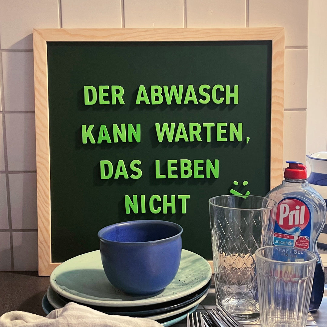 Moderne Magnetbuchstaben