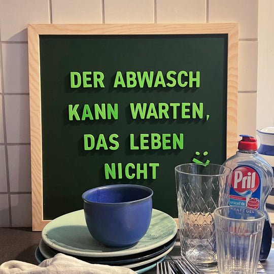 Moderne Magnetbuchstaben