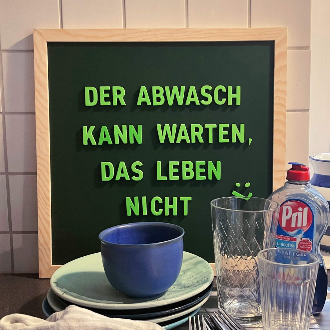 Moderne Magnetbuchstaben