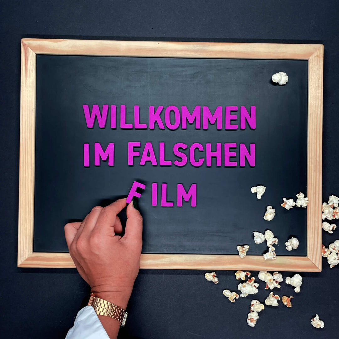 Moderne Magnetbuchstaben