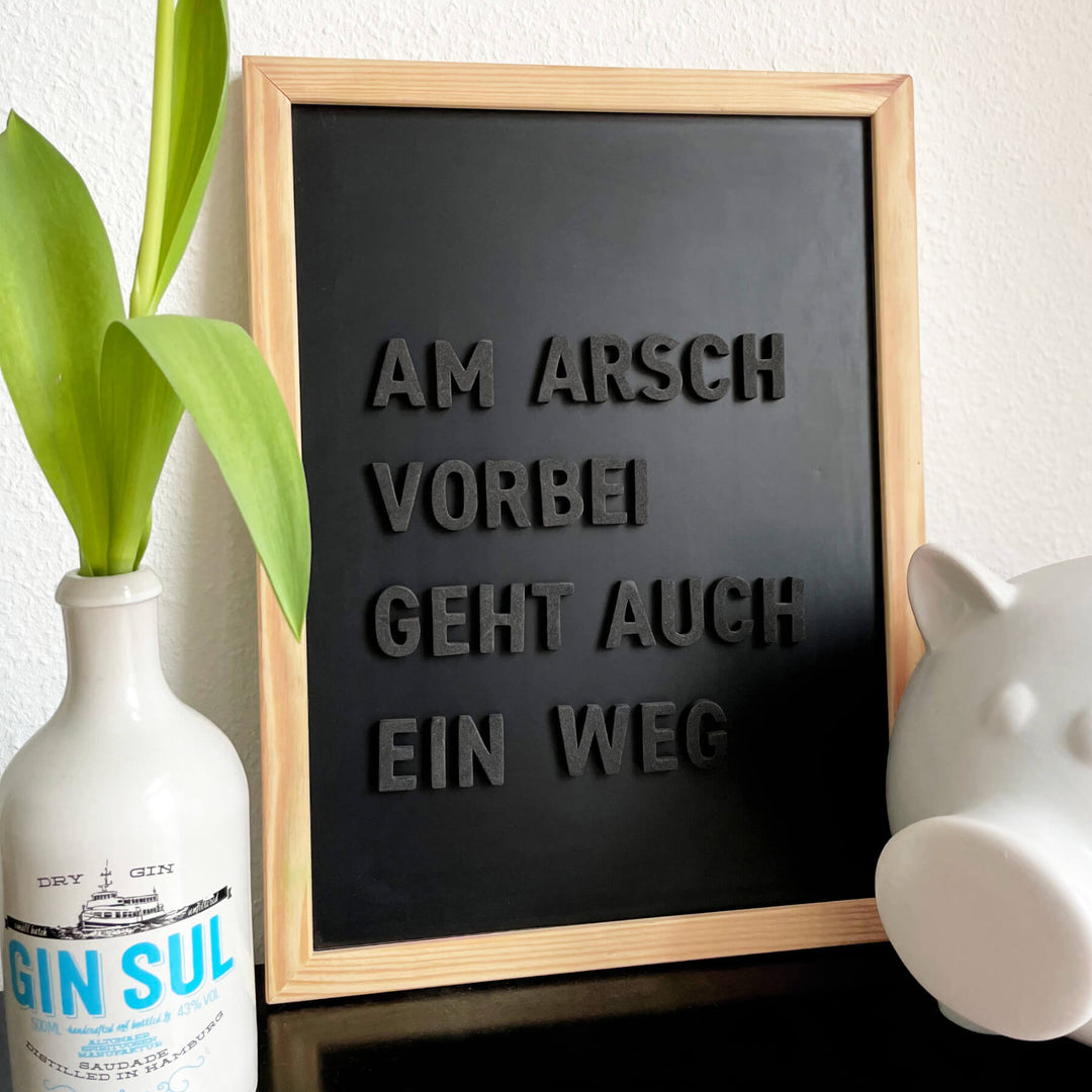 Moderne Magnetbuchstaben