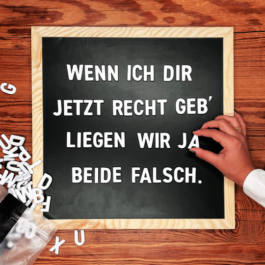 Moderne Magnetbuchstaben