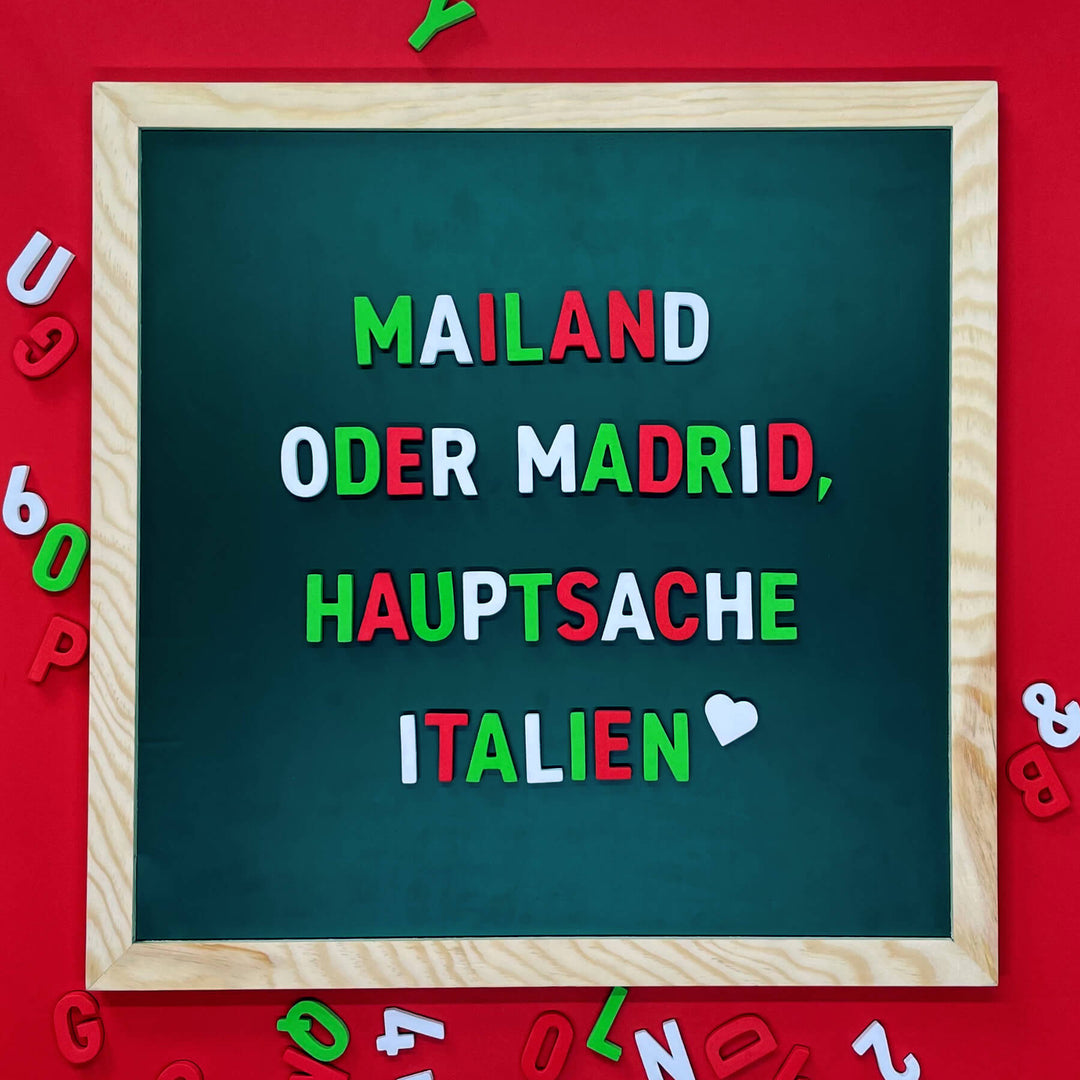 Moderne Magnetbuchstaben