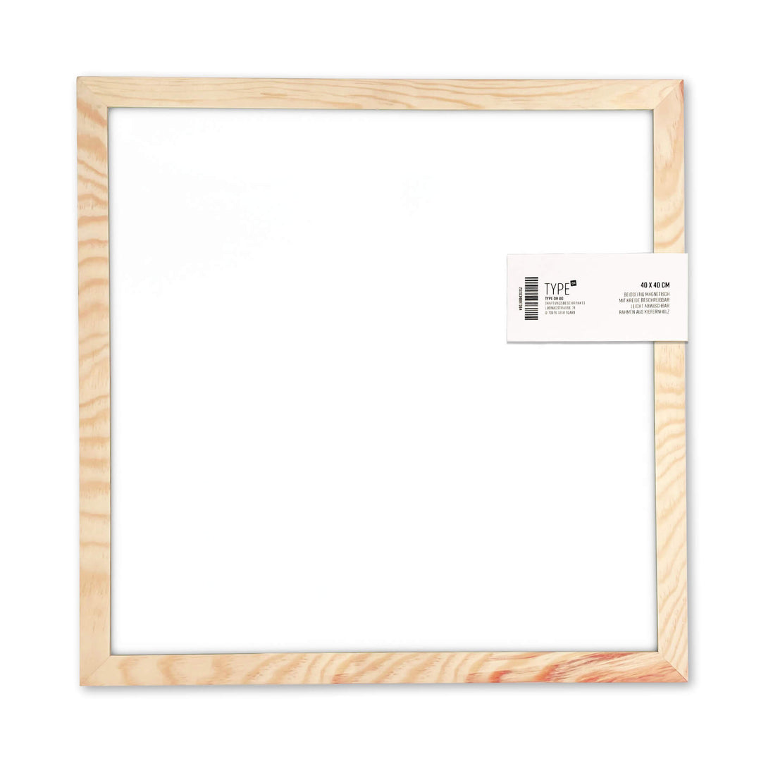 Magnettafel mit Holzrahmen (40x40cm)