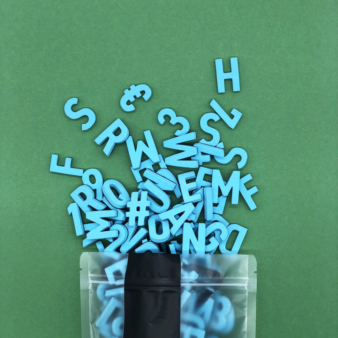 Moderne Magnetbuchstaben -Bali Blau - TYPE OH