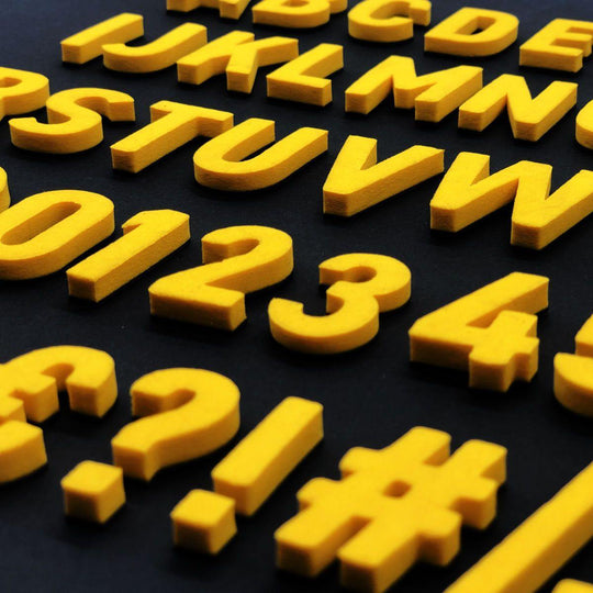 Moderne Magnetbuchstaben -Gaga Gelb - TYPE OH