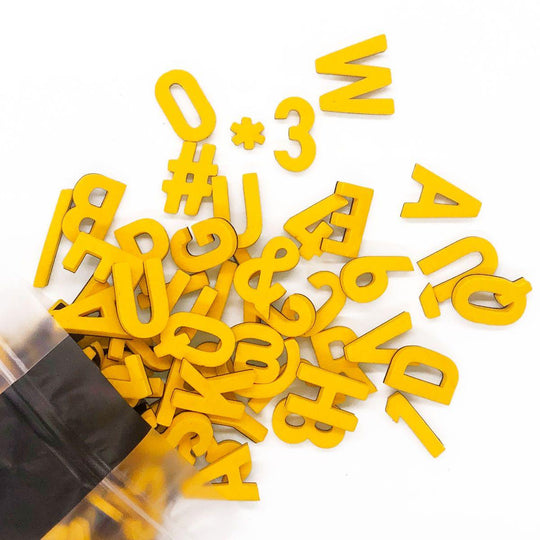 Moderne Magnetbuchstaben -Gaga Gelb - TYPE OH