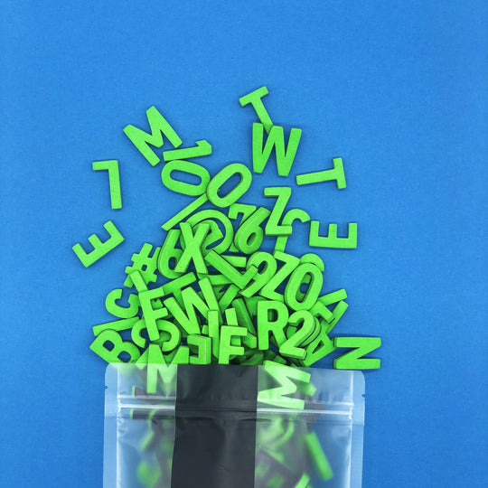 Moderne Magnetbuchstaben -Genie Grün - TYPE OH
