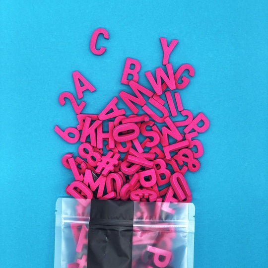 Moderne Magnetbuchstaben -Party Pink - TYPE OH