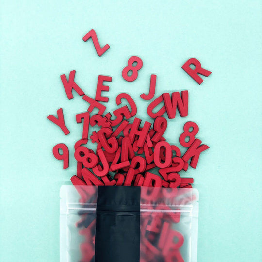 Moderne Magnetbuchstaben -Raketen Rot - TYPE OH