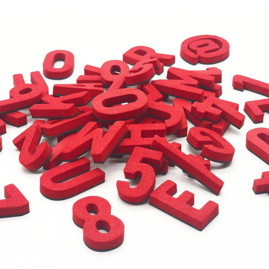 Moderne Magnetbuchstaben -Raketen Rot - TYPE OH