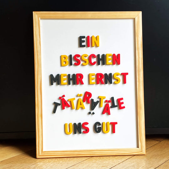 Moderne Magnetbuchstaben