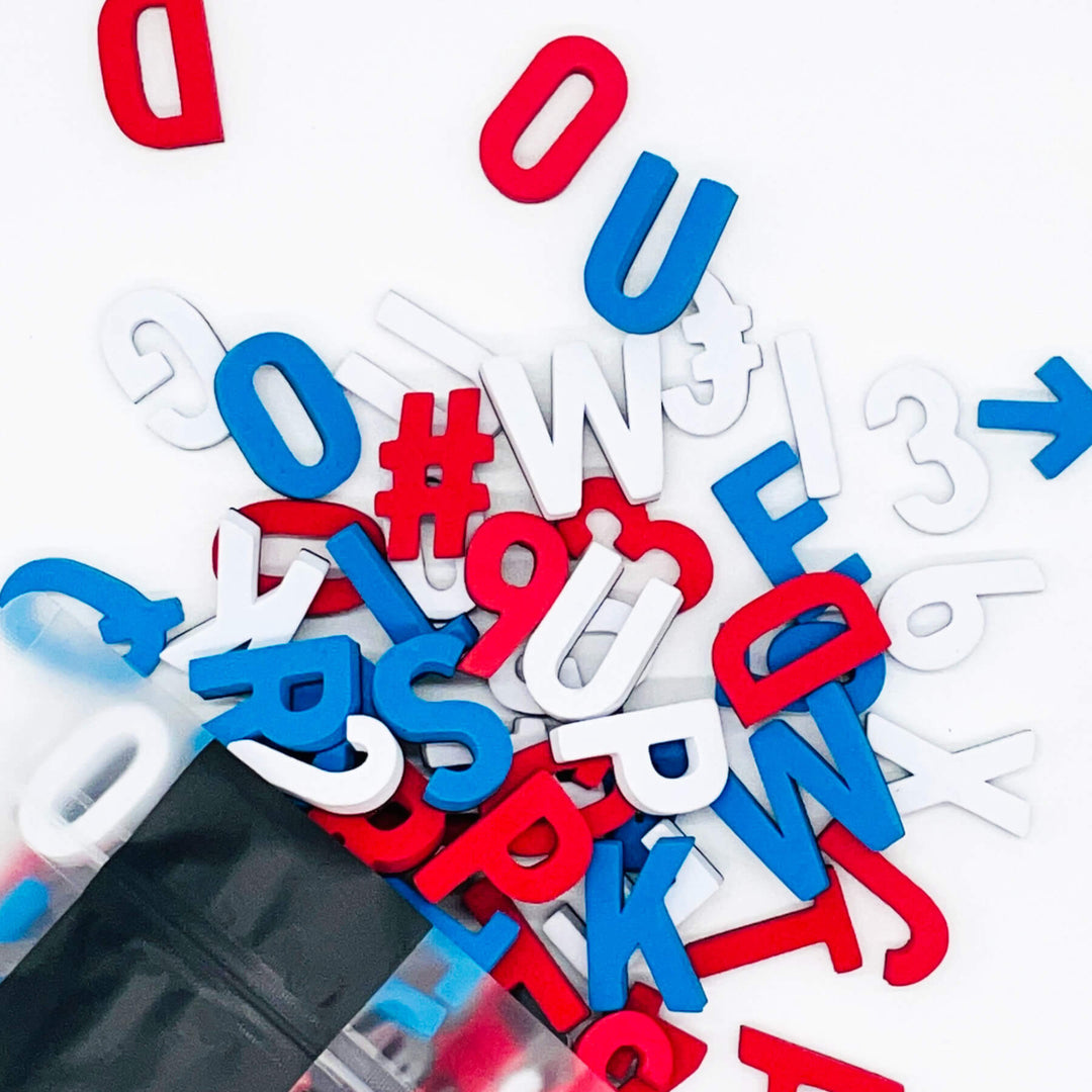 Moderne Magnetbuchstaben