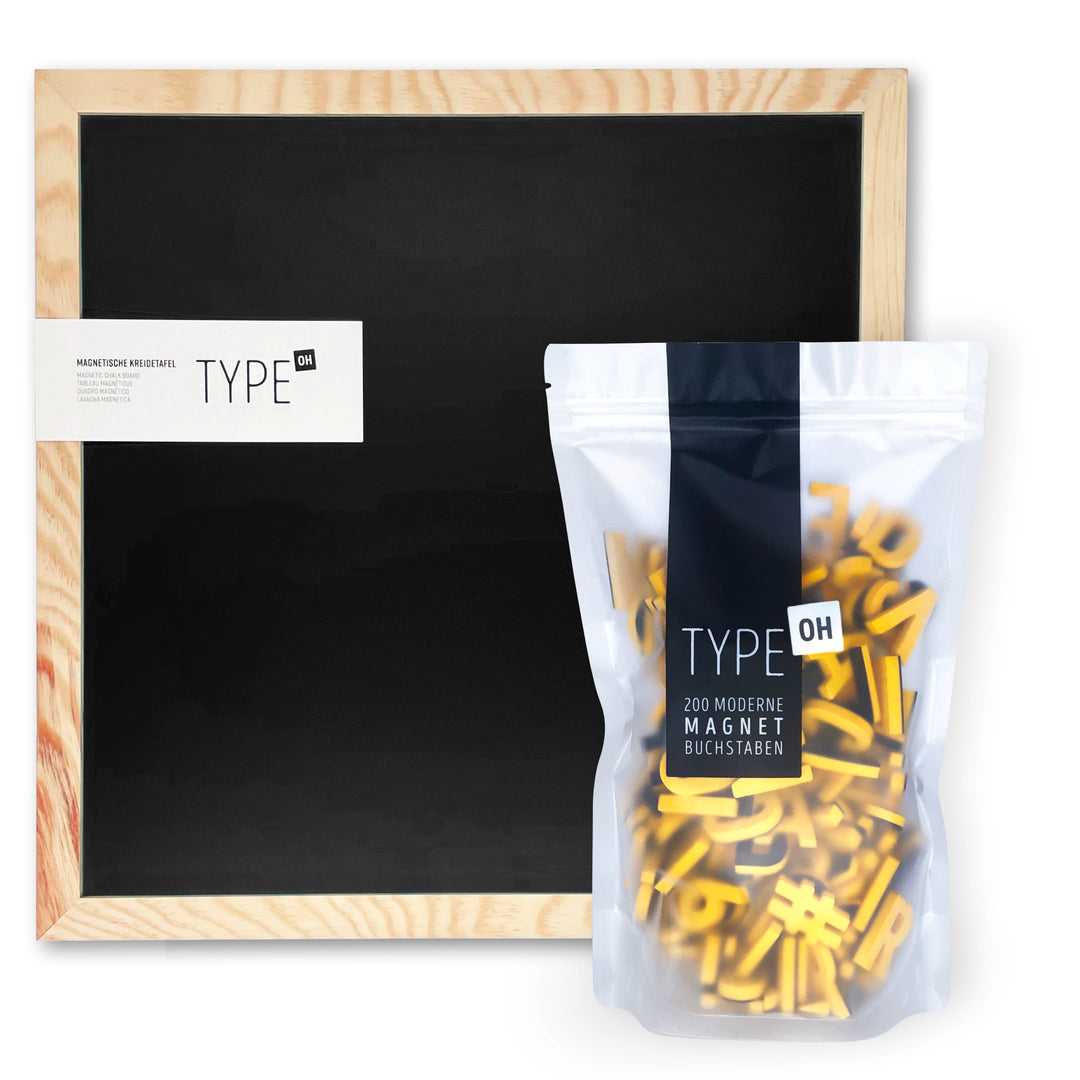 Geschenkset Magnetische Buchstaben &amp; Magnettafel