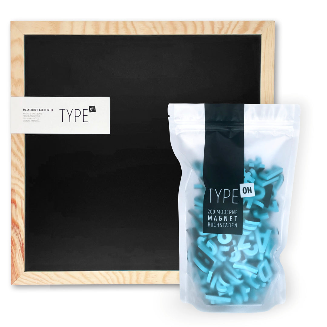 Geschenkset Magnetische Buchstaben &amp; Magnettafel