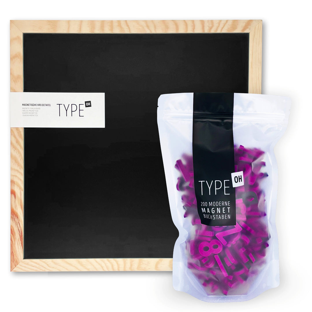 Geschenkset Magnetische Buchstaben &amp; Magnettafel