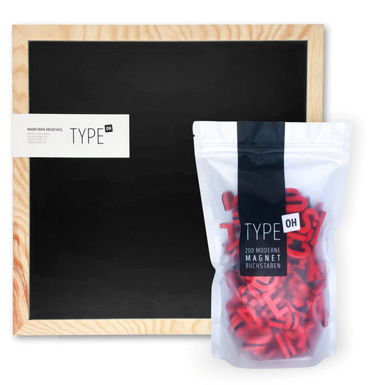 Geschenkset Magnetische Buchstaben &amp; Magnettafel