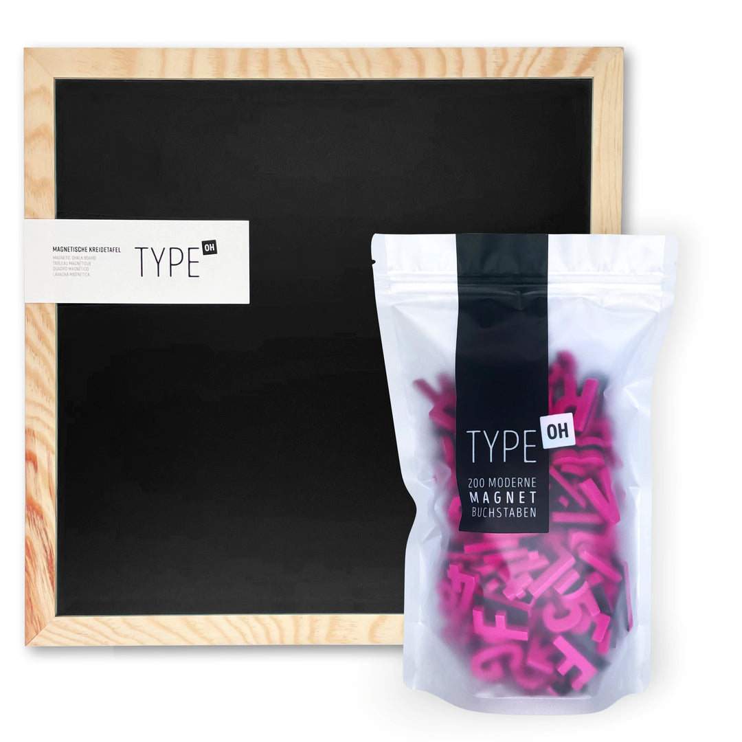 Geschenkset Magnetische Buchstaben &amp; Magnettafel