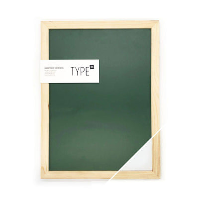 Magnetische Kreidetafel mit Holzrahmen (30x40cm) -Grün-Weiß - TYPE OH