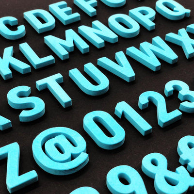 Moderne Magnetbuchstaben -Bali Blau - TYPE OH
