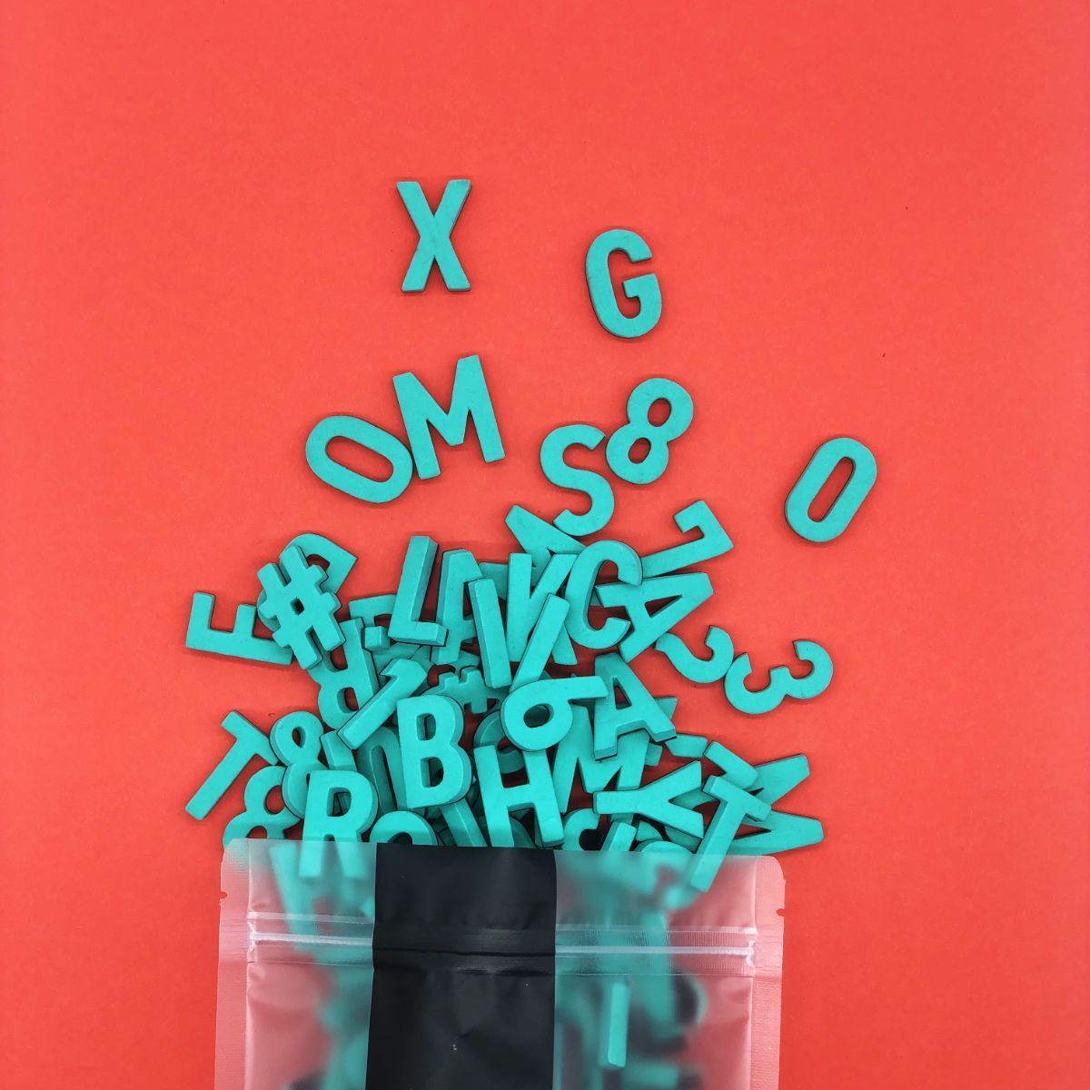 Moderne Magnetbuchstaben -Mega Mint - TYPE OH